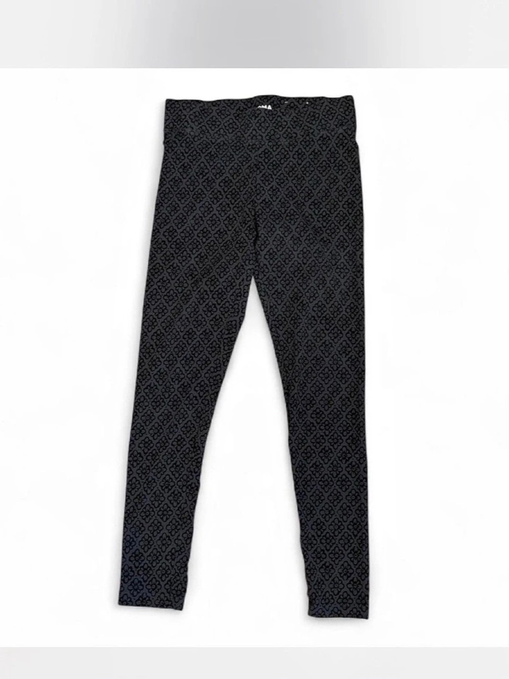 Sonoma Floral Leggings in Black & Gray Size Medium Like New